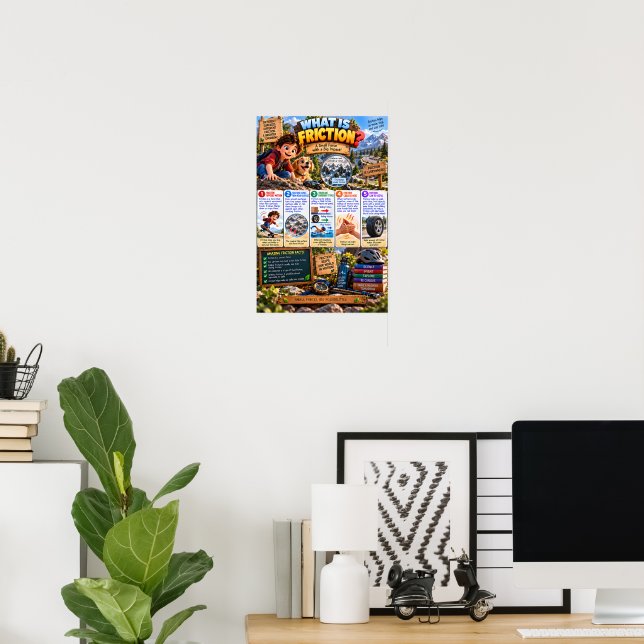 Poster O que é Infográfico de Atrito (Escritório em casa)
