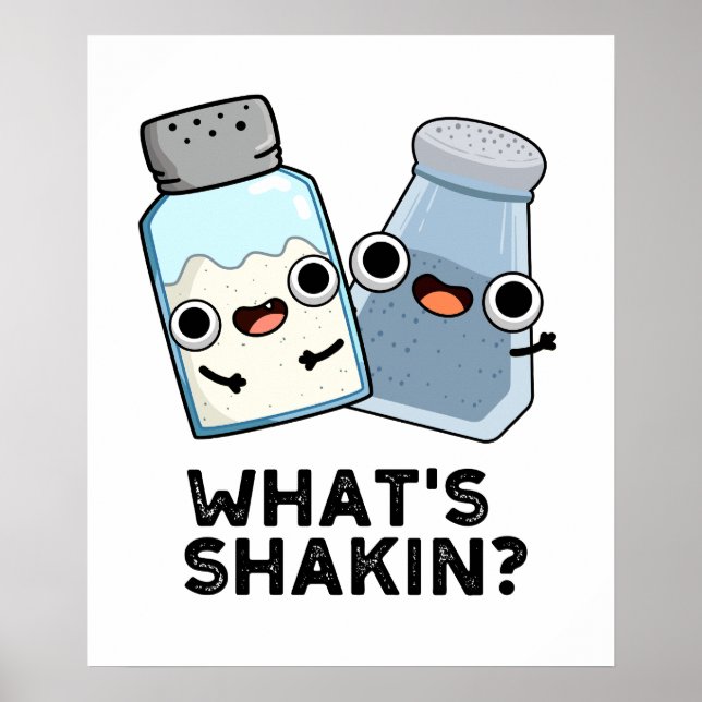 Poster O que é Sal Engraçado Shakin e Pepper Shaker Pun (Frente)
