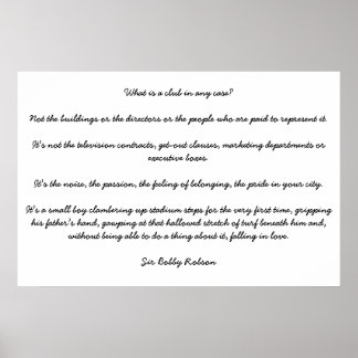 Póster O que é um clube em qualquer caso?