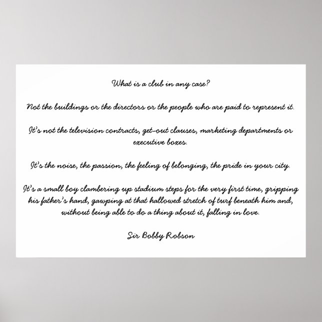 Póster O que é um clube em qualquer caso? (Frente)