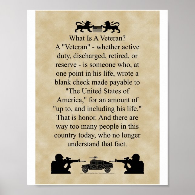 Poster O que é uma versão mais pequena Veterana (Frente)