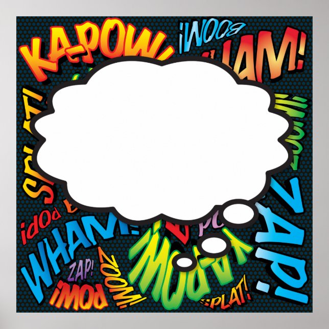 Póster O que estou pensando em Pop de quadrinhos (Frente)