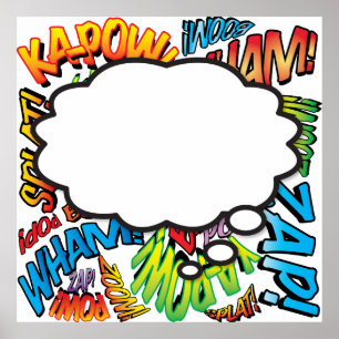 Póster O Que Eu Estou Pensando Quadrinhos Pop Art