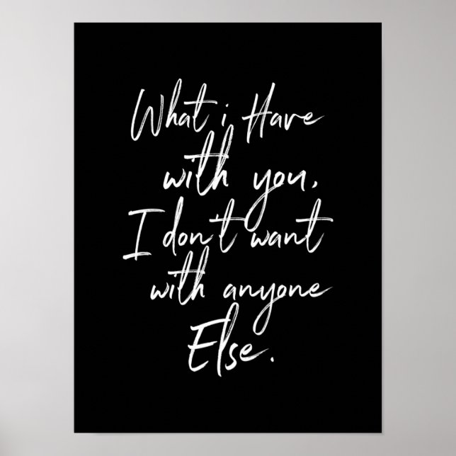Poster o que eu tenho com você não quero com mais ninguém (Frente)