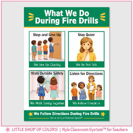 Poster O Que Fazemos Durante Simulações de Incêndio Gráfi