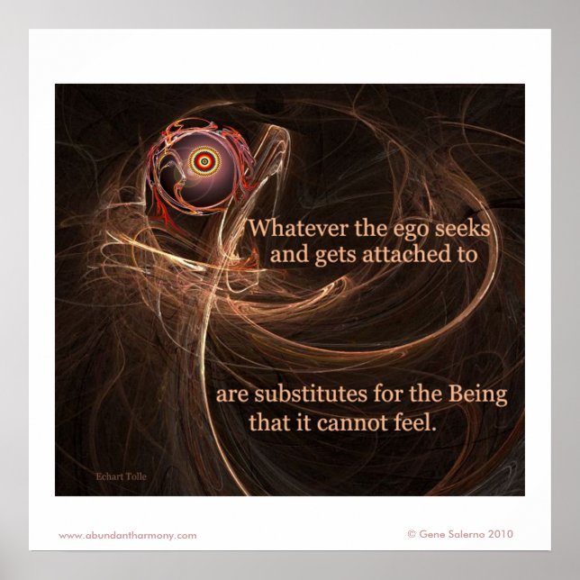 Póster O que quer que o ego procure... (Frente)