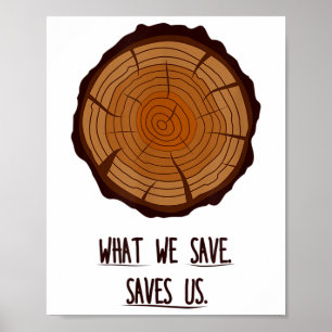 Poster O que salvamos nos salvará na proteção da floresta