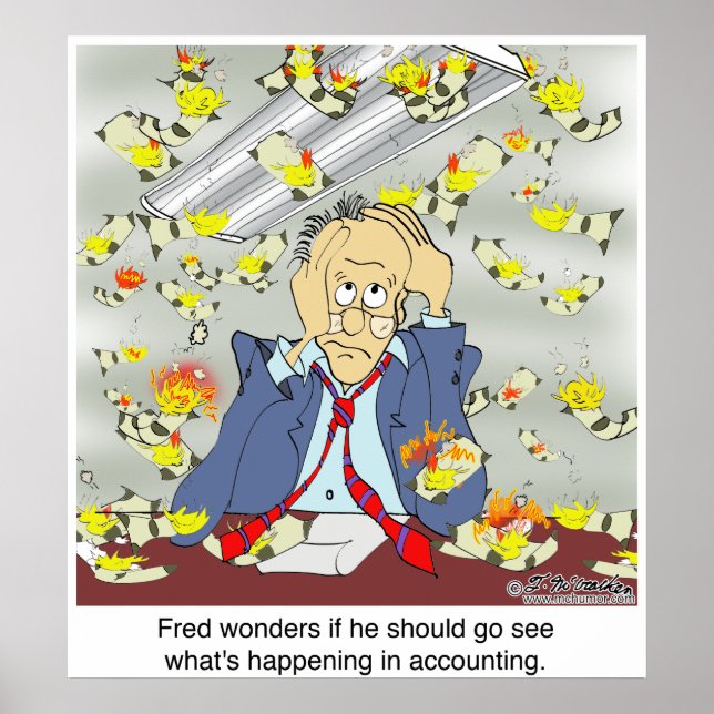 Póster O que se passa na contabilidade? (Frente)