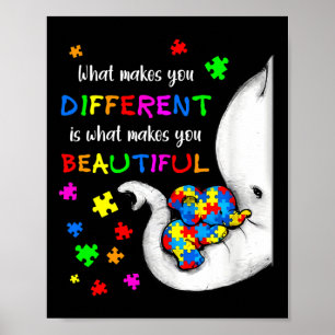 Poster O Que Te Faz Diferente Elefante Mãe Autismo Crianç