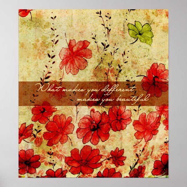 Póster O que te faz diferente te torna bonita (Frente)
