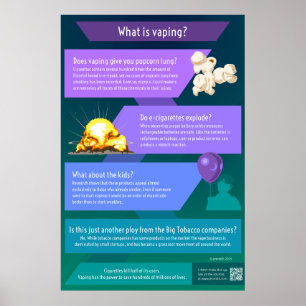 Poster O que vaping - pulmão, explosões e mais da pipoc