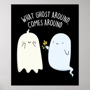 Poster O que vem de fantasma volta no Halloween Pun