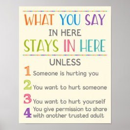 Poster O que você diz aqui, fique aqui, conselheiro escol