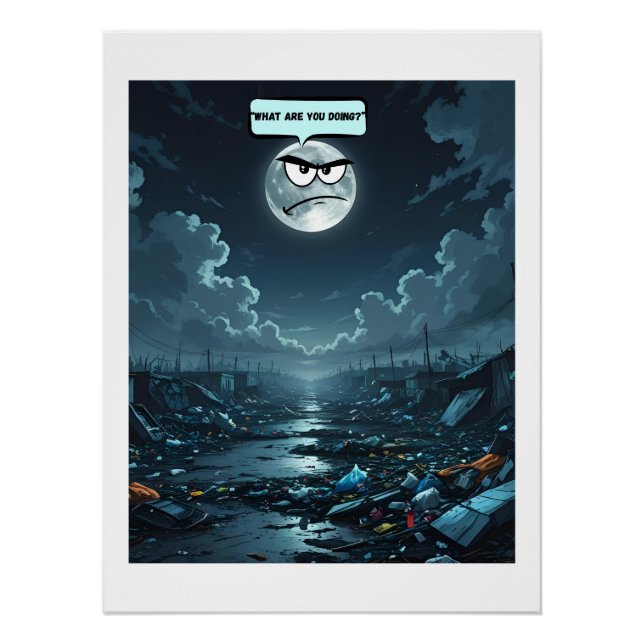 Póster O Que Você Está Fazendo? - Se A Lua Pudesse Falar (Frente)