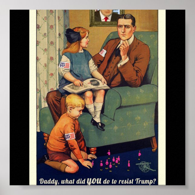 Poster O que você fez para resistir ao protesto de Trump (Frente)