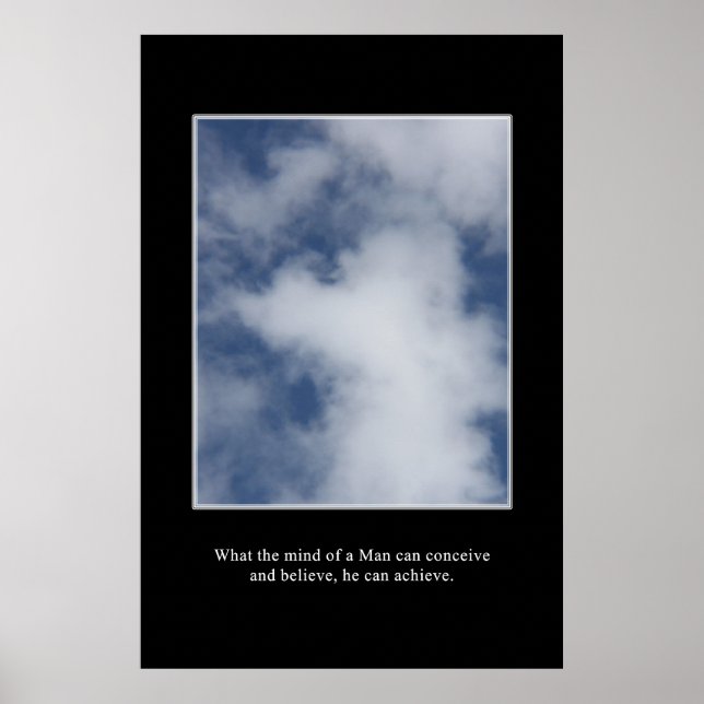 Póster O que você pode conceber, você pode alcançar (Frente)