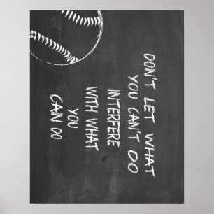 Póster O Que Você Pode Fazer Baseball Motivacional