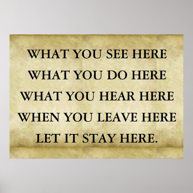 Póster O que você vê aqui, o que você faz aqui, o que voc (Frente)