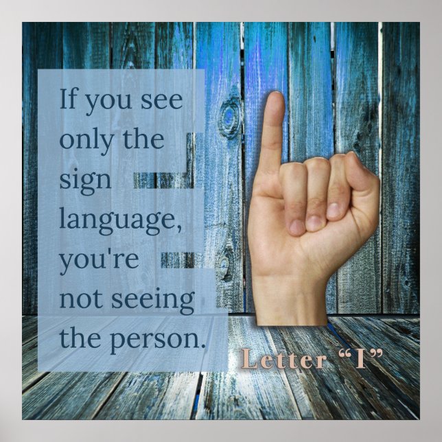 Póster O que você vê? Idioma do Sinal (Frente)