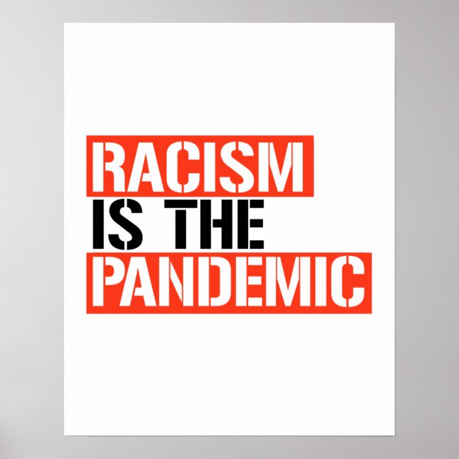 Poster O racismo é a pandemia (Frente)