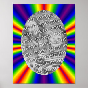 Poster O Rainbow Rays Frame Cria Sua Própria Foto