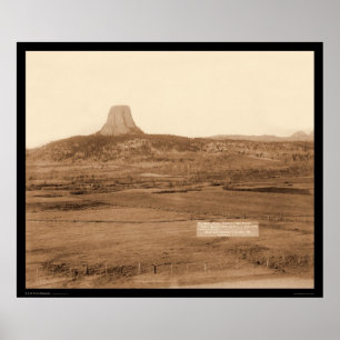 Poster O rancho de Ryan & a torre WY 1890 do diabo
