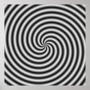 Poster o redemoinho em preto e branco