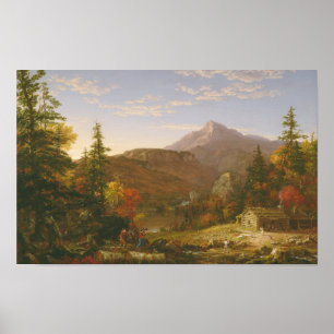 Poster O regresso do caçador (1845) — Thomas Cole