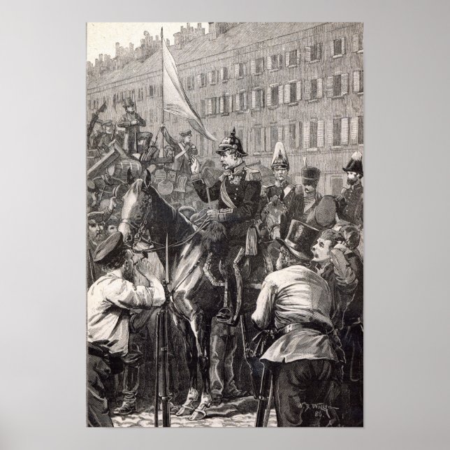 Póster O Rei da Prússia dirigindo-se aos berlinenses (Frente)