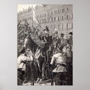 Póster O rei de Prússia que endereça os berlineses