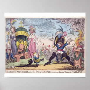 Póster O rei de Roma, 1814 - desenhos animados que
