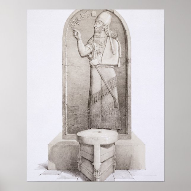 Poster O Rei e o Altar Sacrificial, Nimrud, placa 4 para (Frente)