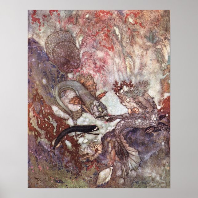 Poster O Rei Merman de Edmund Dulac (Frente)