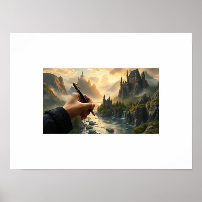 Poster O Reino do Escritor - Criando Castelos com Tinta e (Frente)