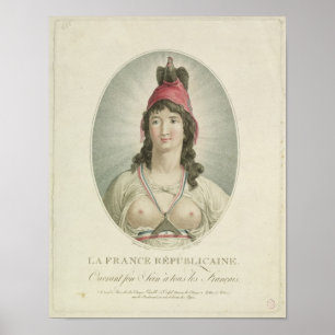 Póster O republicano francês, gravado por A. Clemente