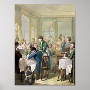 Póster O restaurante no Palais Royal, 1831