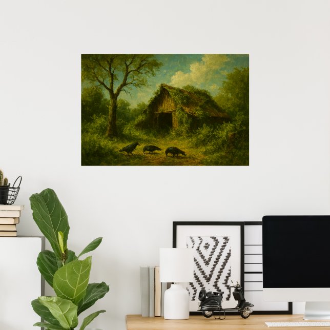 Poster O Restauro: Flora de Verão na Fronteira (Escritório em casa)