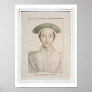 Poster O retrato da rainha Anne de Cleves (1515-57) grava