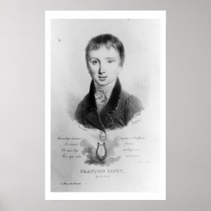 Póster O retrato de Franz Liszt (1811-86) envelheceu 11
