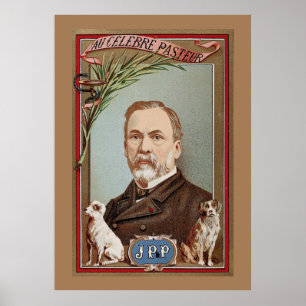 Póster O retrato famoso de Louis Pasteur histórico