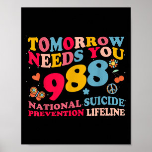 Poster O Retro de Amanhã Precisa de Você 988 Prevenção de