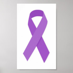 Poster O RIBBON PURPLE CAUSA apoio à doença de Alzheime