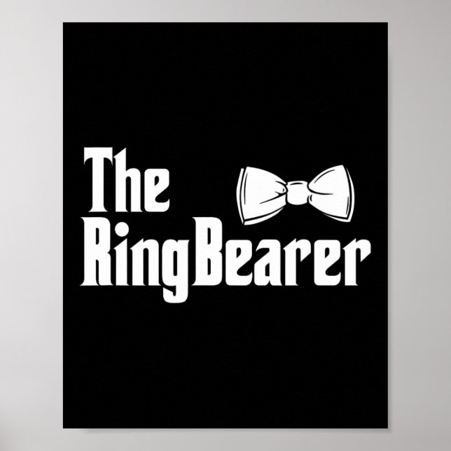 Poster O Ring Bearer Bowtie Ring Dude Wedding Groom Bri (Frente)