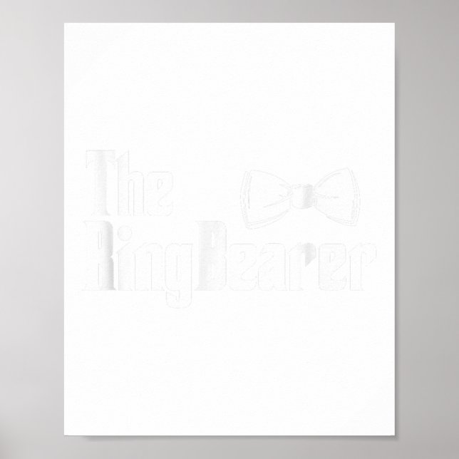 Poster O Ring Bearer Bowtie Ring Dude Wedding Groom Bri (Frente)