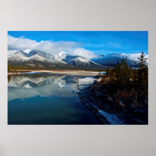 Póster O rio Athabasca no Parque Nacional de Jasper