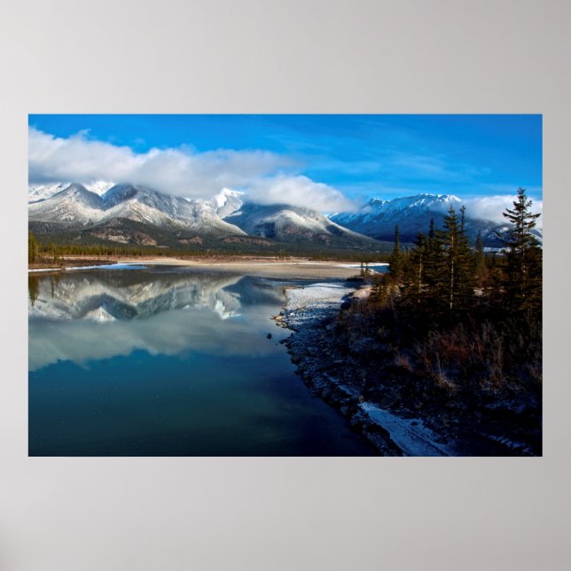 Póster O rio Athabasca no Parque Nacional de Jasper (Frente)