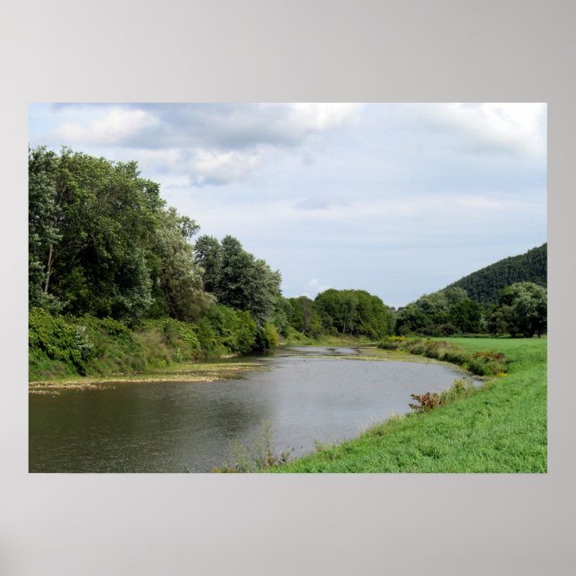 Póster O rio Canisteo em Addison, Nova Iorque (Frente)