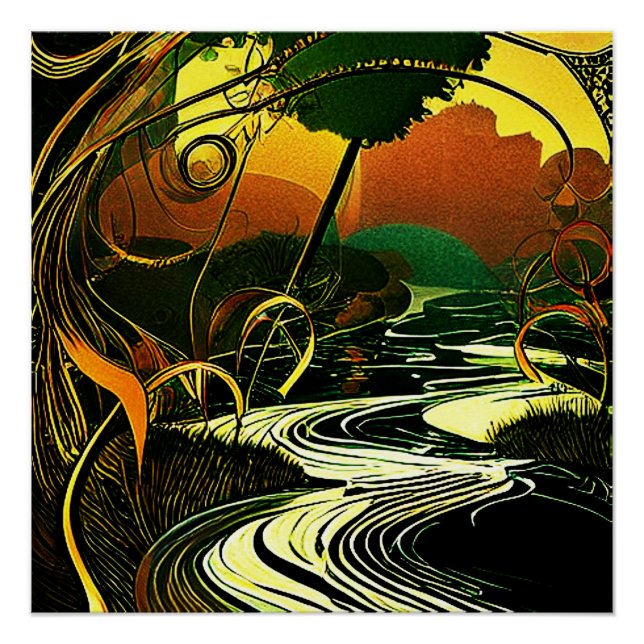 Póster O rio flui (Frente)