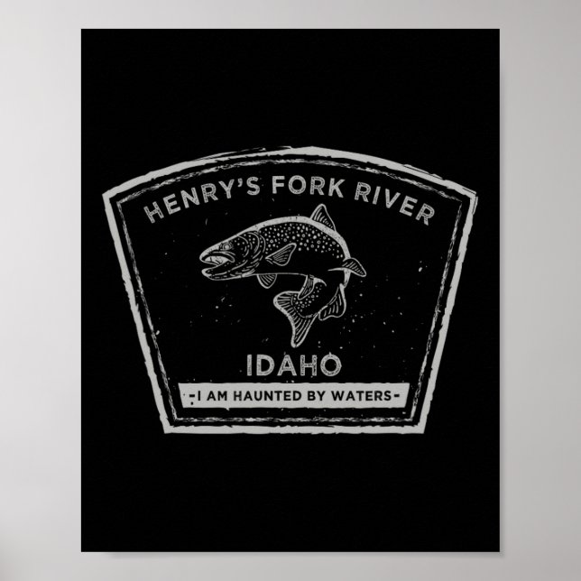 Poster O rio Fork de Henry, o rio Idaho, pesca (Frente)
