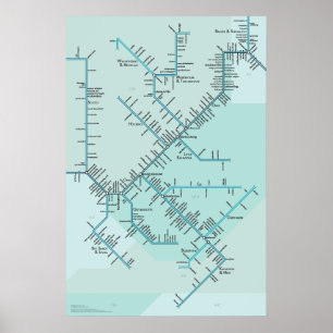 Póster O Rio Ohio médio 30" x 20"
